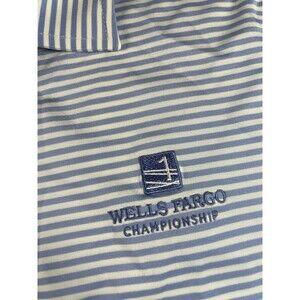 RLX Polo Ralph Lauren Shirt Men XL Blue Striped SS Wicking Golf Polo Preppy